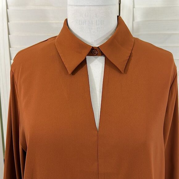 Banana Republic Essential Collared Blouse Size XL * - Picture 3 of 11